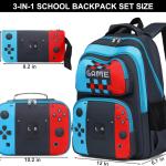 JIANYA School Backpack for Boys and Girls Elementary Children's School Bag Kids Backpack with Lunch Box
