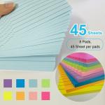 (8 Ps) Lined Sticky Notes 4x6 in Post, 8 Colors Self Sticky Notes P Its, Bright Post Stickies Colorful Big Rectangular Sticky Notes Ruled Stickies for Office, Home, School, Meeting, 45 Sheets/p