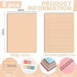 gisgfim 6 Pcs Morandi Top Bound Spiral Notebooks 8.5" x 11" College Ruled Aesthetic Legal P Steno Ps Colored Paper Assorted Covers Wirebound Notep for Writing School Office Supplies