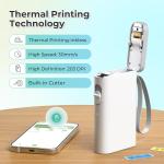 Nelko Label Maker Machine with Tape, P21 Bluetooth Label Printer, Wireless Mini Label Makers with Multiple Templates for School Office Home, White