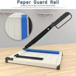 Paper Cutter, 12" Cut Length Guillotine Trimmer, Paper Cutting Board with 10 Sheet Capacity Papers, Metal Base Papers Slicer with Safety Guard for Classroom Office Home Cardstock Crafts & Photo