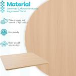 Kaboon Universal Table Top 36 x 36 inches Squre Pack of 2, Reversible Melamine Countertop Only, Home or Commercial Indoor Use, Light Walnut