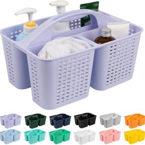 Tiawudi Portable Shower Cdy, Cdy Organizer with Handle, Plastic Shower Basket Hold Soap, Shampoo, Hair Supplies and Beauty Products, Cleaning Supplies Organizer for Home, Dorm, Shelf and Cabinet