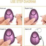 KOSIN Safe Sound Personal Alarm, 6 Pack 140DB Personal Security Alarm Keychain with LED Lights, Emergency Safety Alarm for Women, Men, Children, Elderly1