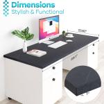 Kaboon 60x24 inches Tabletop, Solid One-Piece Desktop for Sit Stand Desk, Double Desks, L Desk DIY,Wood Countertop Home or Commercial Use,1 inch Thick, Could Atlas/Black Marble, 23.62" D x 59.1" W