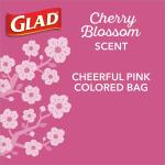 Gl Small Trash Bags 4 Gallon, Febreze Cherry Blossom Garbage Bags, Odor Resistant with Drawstring, 80 Count