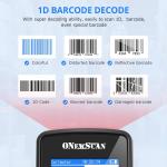 Inventory Scanner, Wireless Barcode Scanner Portable 1D Handheld Bar Code Scanners for Collector Data Terminal Inventory Device 2.8" LCD Screen Barcode Reer for Warehouse, Library, Store