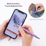 Funny Pens - 12 Pack Fine Point Smooth Writing Pens with Inspirational Tips, Black Ink, Touch Stylus Screens, Motivational Gift for Office & Desk Accessories
