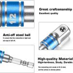 Impact Gre Socket apter/Extension Set Turns Power Drill Into High Speed Nut Driver,1/4-Inch Hex Shank to Drive for apters to Use with Drill Chucks, Sizes 1/4" 3/8" 1/2", Cr-V, 3-Piece