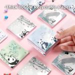 Panda 4 Pack/200 Sheets 3x3in Sticky Notes set, orable Cartoon Memo Ps with High-hesive,Reusable Tearable Post it Notes for Journal Planners Office School Home, Bulk Cute Stationery Gift