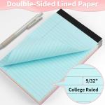 Legal Ps 5" X 8", 6 Pack Colored Note Ps, College Ruled Yellow Lined Paper Ps, Letter & Legal Ruled Ps, 30 Sheets per Small Writing Ps 5x8 for School, Home, Office, Business