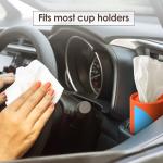 Car Tissue Holder with Facial Tissues Bulk - Car Tissues Cylinder - Travel Bulk Pack - Round Cube Boxes - Replacement for Kleenex Tubes - Tissues Cube Boxes 4 pack