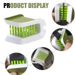 2 PCS Car Seat Belt Cleaning Brush, U-Shaped Closeable Brush for Floor Mat Seat Center Console Crevices, Non-Slip Double-Sided Upright Bristles Washing Tool, Universal Cleaning Supply (Green)