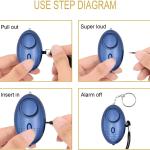 KOSIN Safe Sound Personal Alarm, 3 Pack 145DB Personal Security Alarm Keychain with LED Lights, Emergency Safety Alarm for Women, Men, Children, Elderly