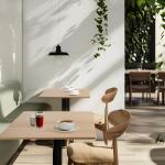 Kaboon Universal Table Top 36 x 36 inches Squre Pack of 2, Reversible Melamine Countertop Only, Home or Commercial Indoor Use, Light Walnut