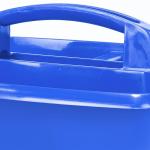 Storex 3-Compartment Small Cdy – Multipurpose Classroom Organizer with Handle, Azure, 6-Pack (00947A06C)