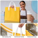50 Pcs Insulated Take Away Bags Bulk Thermal Insulation Food Bags for Coffee Milk Tea Hot Cold Fresh Food Seafood Cooler Pizza Delivery for Catering Restaurant Grocery (Classic,Colorful)