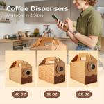 Fit Meal Prep 5 Pack 96 oz Disposable Coffee Dispensers with Handle, Insulated Coffee to Go Storage Containers, Cold Hot Drink Dispenser Bulk for Party, Catering, Office, Take Out