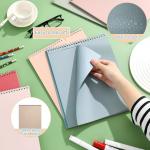 gisgfim 6 Pcs Morandi Top Bound Spiral Notebooks 8.5" x 11" College Ruled Aesthetic Legal P Steno Ps Colored Paper Assorted Covers Wirebound Notep for Writing School Office Supplies