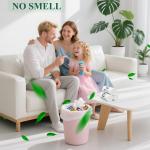 Small Trash Bags 1.2 Gallon, Biodegrable Gallon Waste Bag, Mini Compostable Strong Bathroom Wastebasket Can Liners Garbage Bags for Home Office Kitchen Fit 5 Liter 5L, 1 Gal, White