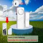 Security Door Window Alarm, Wireless Sensor Door Window Burglar Alarm, Door Alarms for Kids Safety, Easy Installation Doorbell Alarms for Office House Window Pool (4 Pack)