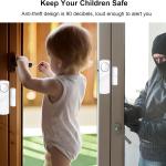 Security Door Window Alarm, Wireless Sensor Door Window Burglar Alarm, Door Alarms for Kids Safety, Easy Installation Doorbell Alarms for Office House Window Pool (4 Pack)