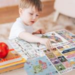 KING PRINT 16 Laminated Educational Posters For First Steps Students (11"x17"), Boho Posters For Classroom, Homeschool Must Haves For Students, Pre Learning, Classroom Supplies & Decor