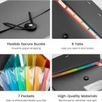5 Pack 7-Pockets Expanding File Folder Accordion File Organizer, A4 Letter Size Paper Document Receipt Holder for School Office Supplies