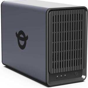 Yxk Zero1 2-Bay Desktop NAS, Maximum 60TB (Diskless), User-Friendly Home NAS Storage, Private Security & Remote Access, Silent, 4GM RAM, 2.5GbE Port, 4K HDMI, Network Attached Storage