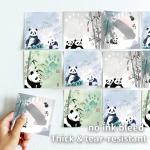 Panda 4 Pack/200 Sheets 3x3in Sticky Notes set, orable Cartoon Memo Ps with High-hesive,Reusable Tearable Post it Notes for Journal Planners Office School Home, Bulk Cute Stationery Gift