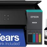 Epson EcoTank ET-2980 Wireless All-in-One Color Supertank Printer with up to 3 Years of Ink, Refillable Tanks, Perfect for Home, 15 PPM, 1.44" Color Screen, Auto 2-Sided Printing - Black