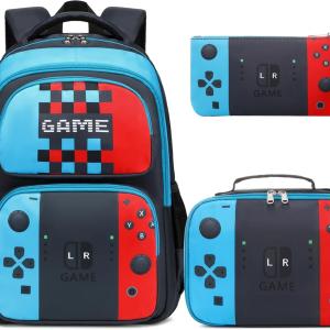 JIANYA School Backpack for Boys and Girls Elementary Children's School Bag Kids Backpack with Lunch Box