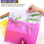 Tamaki 6 Pack Binder Pocket Folders, Binder Folders with Pockets for School Supplies, Letter Size, 11 Holes, Colorful