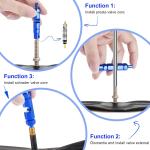 26 Pieces Presta Valve Core Repair Kit，Tubeless Valve&Presta Valve Caps；Valve Core Removal Tool and apter with Black Tire Valve Caps