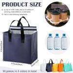 50 Pcs Insulated Take Away Bags Bulk Thermal Insulation Food Bags for Coffee Milk Tea Hot Cold Fresh Food Seafood Cooler Pizza Delivery for Catering Restaurant Grocery (Classic,Colorful)