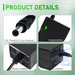 29.4V 4A Lithium Battery Charger for 24V Battery, DC 5.5x2.1/2.5mm Connector, Smart Shut-Off Protection, Fast Charging
