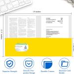 Zzrywuty 25 Packs Paper Folders with Pockets for Students, Businessmen and Office Workers,Letter Size,Two Pocket Folders with Card Slot for Office,Business,School Supplies (Yellow)