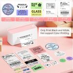 Phomemo Bluetooth Thermal Label Printer, 241BT 4X6 Wireless Shipping Label Printer for Small Business, Pink Labels Printers for Shipping Package, Compatible with iPhone, Android, Shopify, , USPS