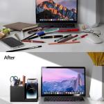 Pen Holder with Wireless Charger, Compatible with iPhone 17/16/15/14/13/12/11/8 Series, Pencil Holder Phone Stand for Desk Home Office, Men Gift Husband Wife Anniversary D Birthday Idea Gget