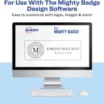 Avery Reusable Magnetic Professional Name Bge System Refills, Inserts for 1" x 3" Name Tags, Compatible with Laser Printers, 100 Clear Printable Inserts (71210)