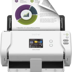 Brother Wireless High-Speed Desktop Document Scanner, ADS-2700W, Touchscreen LCD, Duplex Scanning