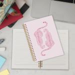 Qabliqo Pink Two Cheetahs Spiral Notebooks, Preppy Leopard Journals for Writing, Trendy Cheetah Print Journal, Girly Office Supplies, Aesthetic Pink Leopard Notebook for Note Taking, 5.5x8.3 Inch