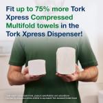 Tork Xpress Compressed Multifold Hand Towel White H2, Premium, Soft and Absorbent, 12 x 200 Sheets, 420590