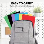 Plastic Folders with Pockets, 6 Pack Document Folders with Business Card Slot, 2 Pocket Folders Back to School Supplies for Kids, Office