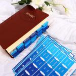 Blue Bible Tabs for Men's Bible Studies & Small Groups, Large Print Tabs Fits NIV/KJV/ESV, Bible Journaling Supplies (66 Bible Tabs Old and New Testament and 24 Blank Custom Tabs)