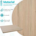 Kaboon Universal Table Top 36 x 36 inches Squre Pack of 2, Reversible Melamine Countertop Only, Home or Commercial Indoor Use, Light Oak