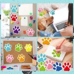 600Pcs Paw Print Note Ps, Colorful Paw Shaped Sticky Notes Kawaii Fun Animal Sticky Notes Ps Dog Party Pocket Noteps Cartoon Memo Ps for Dog Lovers School Home Office Supplies