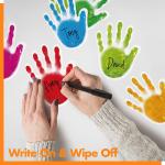 60 PCS Colorful Handprint, Hand Accents Cut-Outs Bulletin Board Classroom Decoration in 10 Colors DIY Crafts Project Party Supplies for Kids Teacher Student Back to School, 5” x 4”