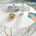 36" Round Tempered Glass Table Top, Marble Glass Surface Protector Heat & Scratch Resistant Multipurpose for Dining, Coffee, Restaurant, Office and End Table (White Marble Pattern, 36 Inch)