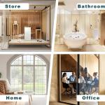 8 Mil Clear Security and Safety Window Film Shatterproof Film for Glass Windows Anti Shatter Tempered Glass Cover Clings Film for Home and Office